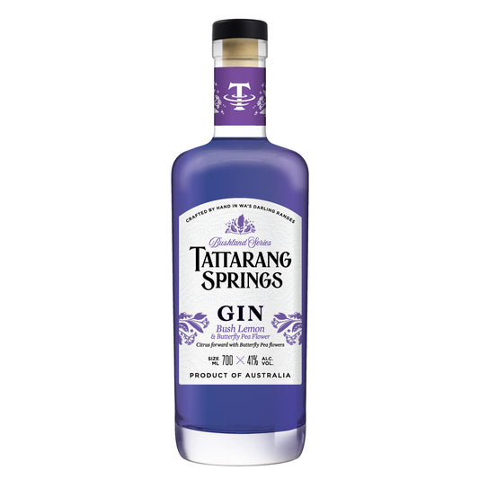 TATTARANG SPRINGS BUSH LEMON & BUTTERFLY PEA FLOWER GIN 700ML